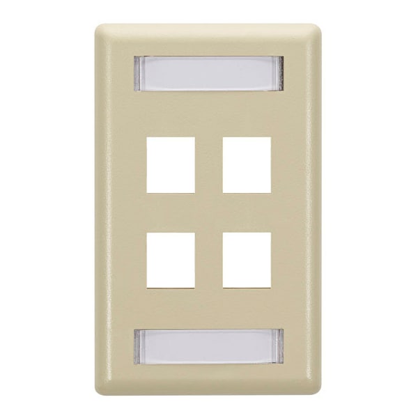 Black Box Gigastation2 Wallplate, 4-Port Single-Ga WPT472 - main